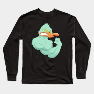 Duck Mascot muscle Long Sleeve T-Shirt